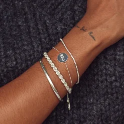 Hot Polished Plain Bangle in Silver Family Gifts | Best Friend Gifts