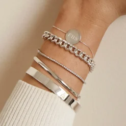 Hot Polished Plain Bangle in Silver Family Gifts | Best Friend Gifts