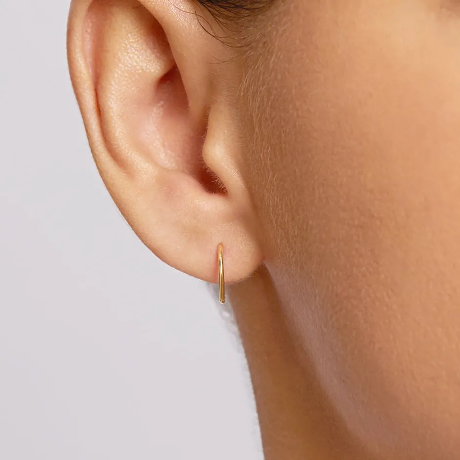 Best Polished Sleeper Earrings in 10k Gold Gifts For Him | Bridal Gifts