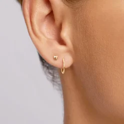 Best Polished Sleeper Earrings in 10k Gold Gifts For Him | Bridal Gifts