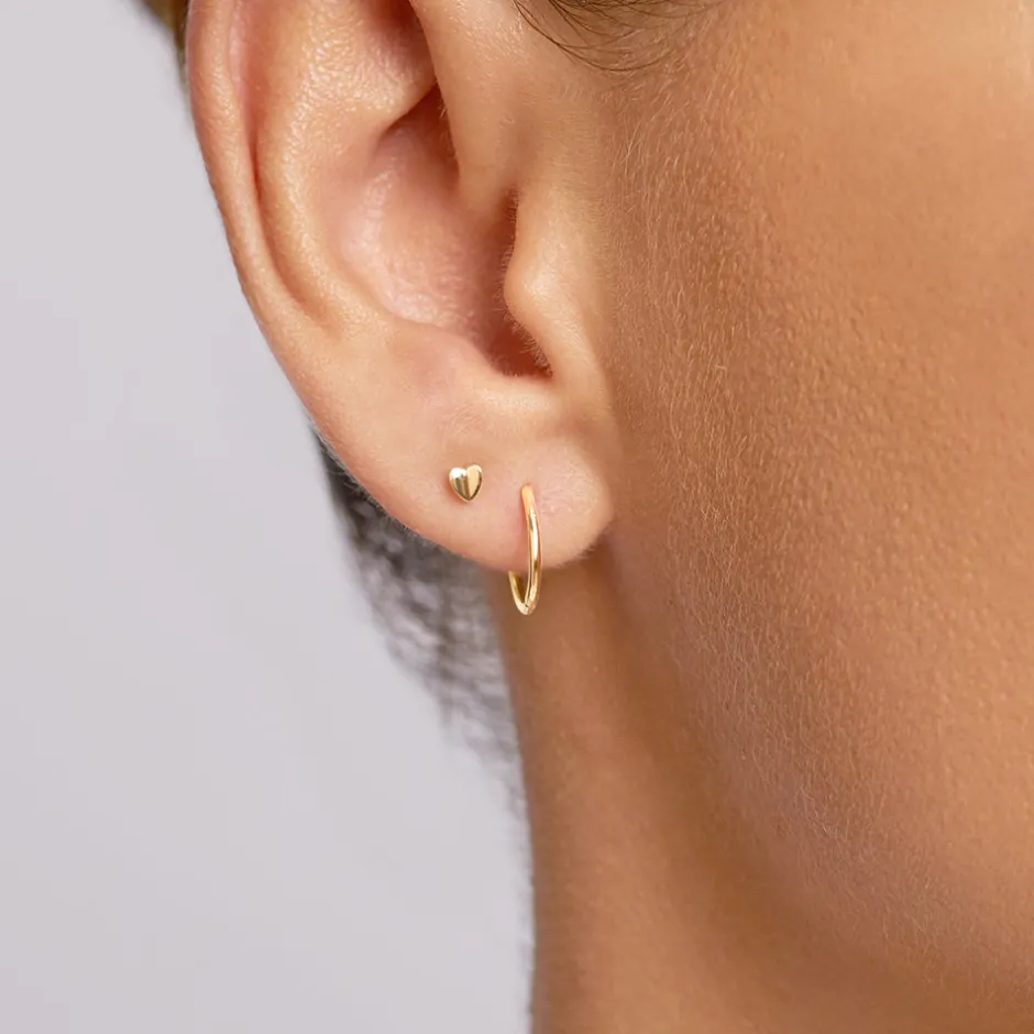 Best Polished Sleeper Earrings in 10k Gold Gifts For Him | Bridal Gifts