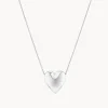 Discount Puff Heart Necklace in Silver Symbolic Jewellery | 925 Sterling Silver