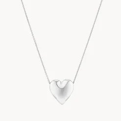 Discount Puff Heart Necklace in Silver Symbolic Jewellery | 925 Sterling Silver