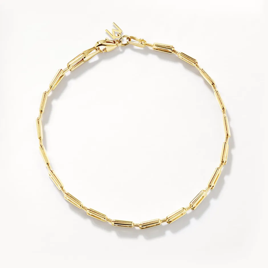 Sale Rectangle Link Chain Bracelet in 10k Gold Bracelets & Bangles | Bracelets