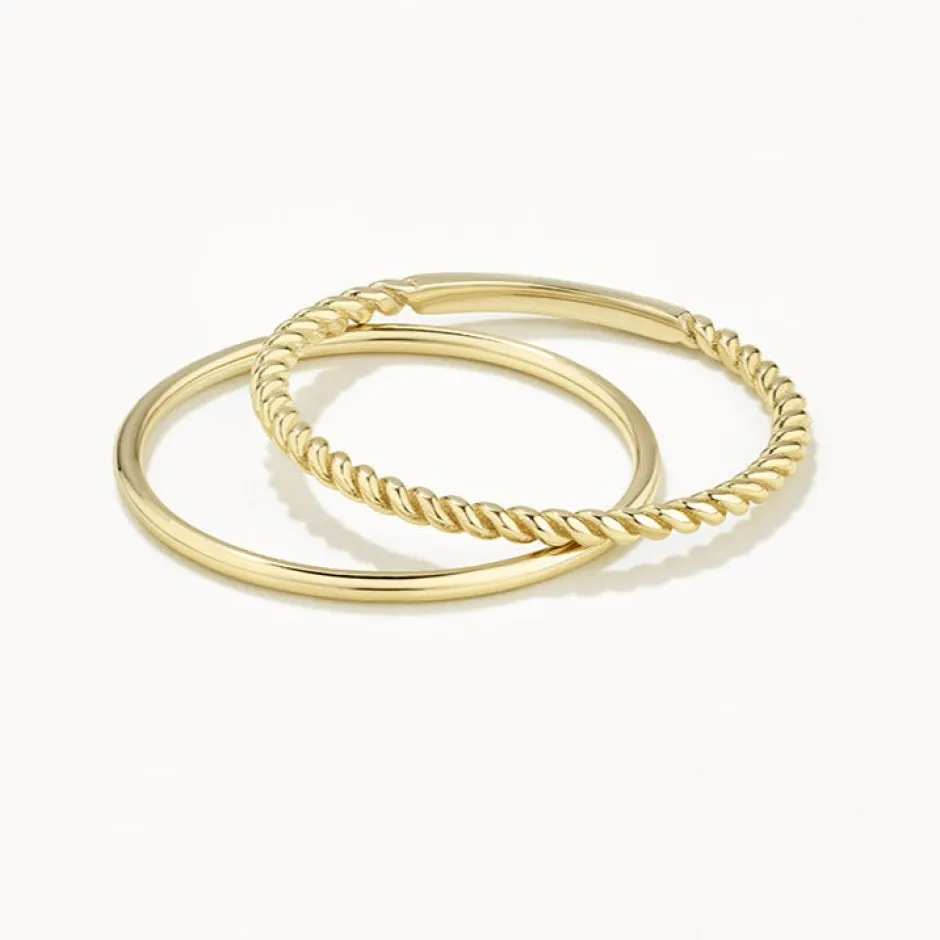 Hot Rope Stacker Ring Set in 10k Gold 10k Gold