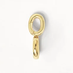 Hot Round Pendant Charm Connector in Gold 18k Fine Gold Plated | Personalisation