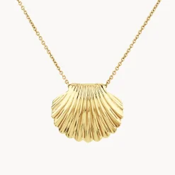 New Shell Pendant Necklace in Gold 18k Fine Gold Plated | Necklaces & Pendants