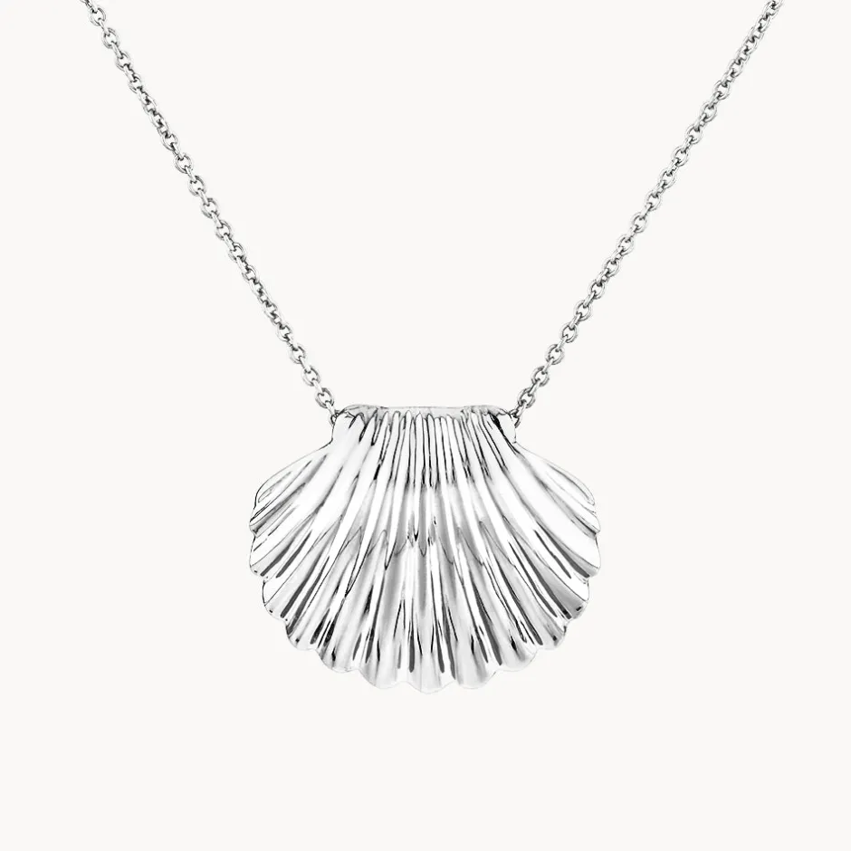 Clearance Shell Pendant Necklace in Silver Under $150 | 925 Sterling Silver