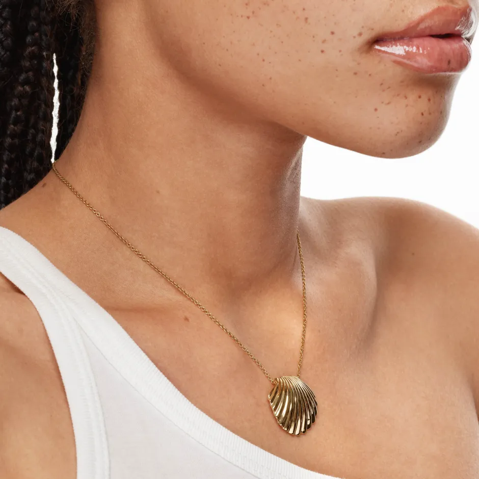 New Shell Pendant Necklace in Gold 18k Fine Gold Plated | Necklaces & Pendants