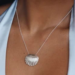 Clearance Shell Pendant Necklace in Silver Under $150 | 925 Sterling Silver
