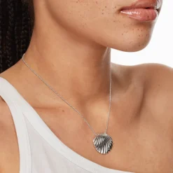 Clearance Shell Pendant Necklace in Silver Under $150 | 925 Sterling Silver
