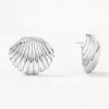 Sale Shell Stud Earrings in Silver 925 Sterling Silver | Earrings