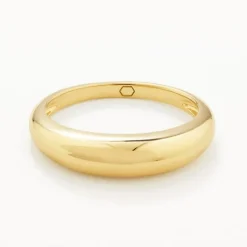Discount Slim Curve Dome Ring in Gold Best Friend Gifts | 18k Fine Gold Plated