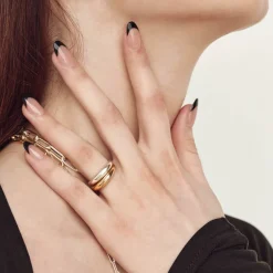 Discount Slim Curve Dome Ring in Gold Best Friend Gifts | 18k Fine Gold Plated