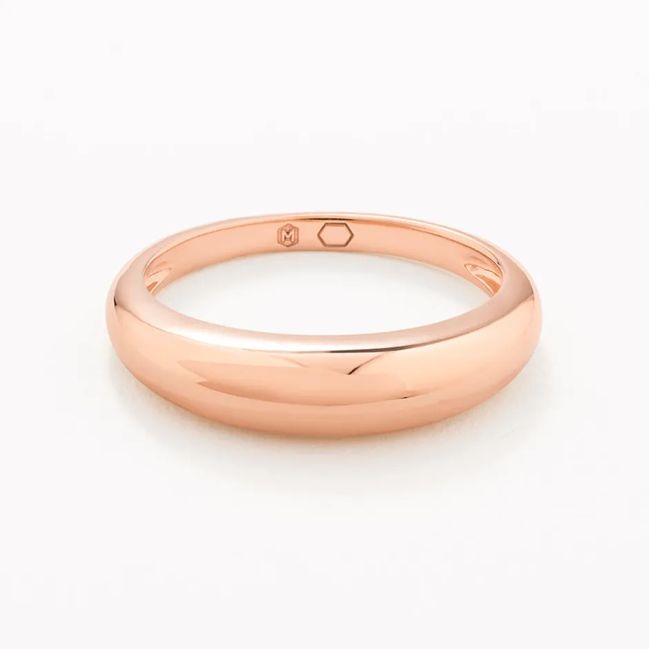 Discount Slim Curve Dome Ring in Rose Gold 18k Fine Rose Gold Plated | Rings