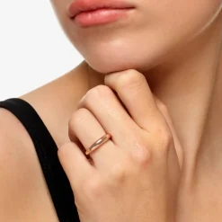 Discount Slim Curve Dome Ring in Rose Gold 18k Fine Rose Gold Plated | Rings