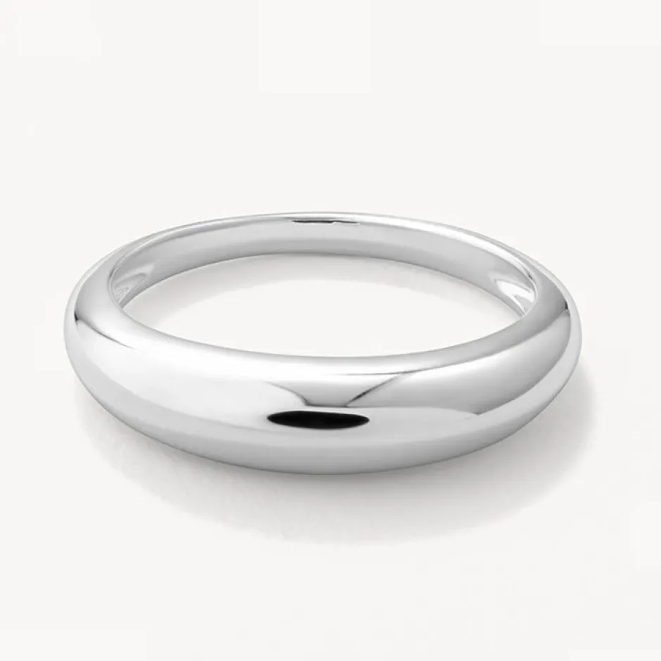 Hot Slim Curve Dome Ring in Silver Best Friend Gifts | 925 Sterling Silver