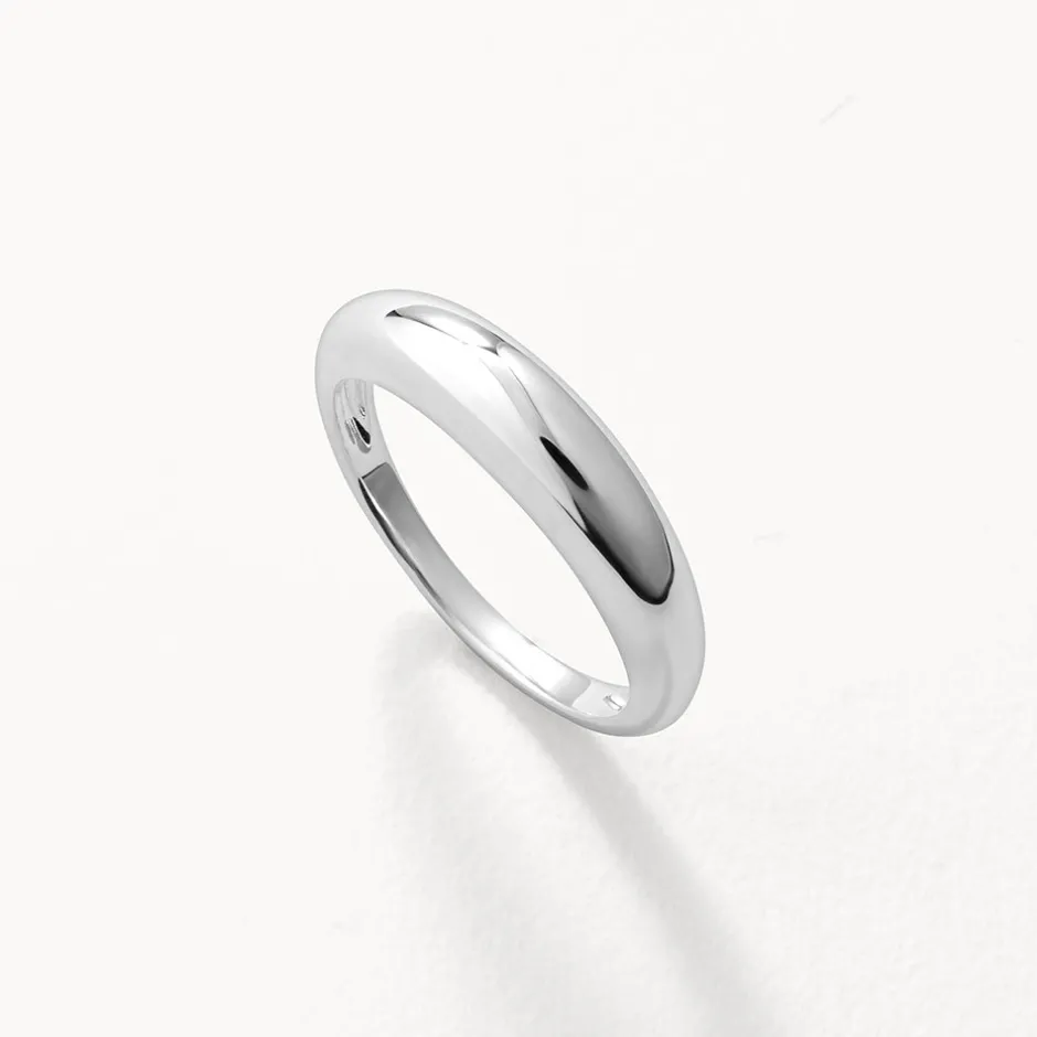 Hot Slim Curve Dome Ring in Silver Best Friend Gifts | 925 Sterling Silver