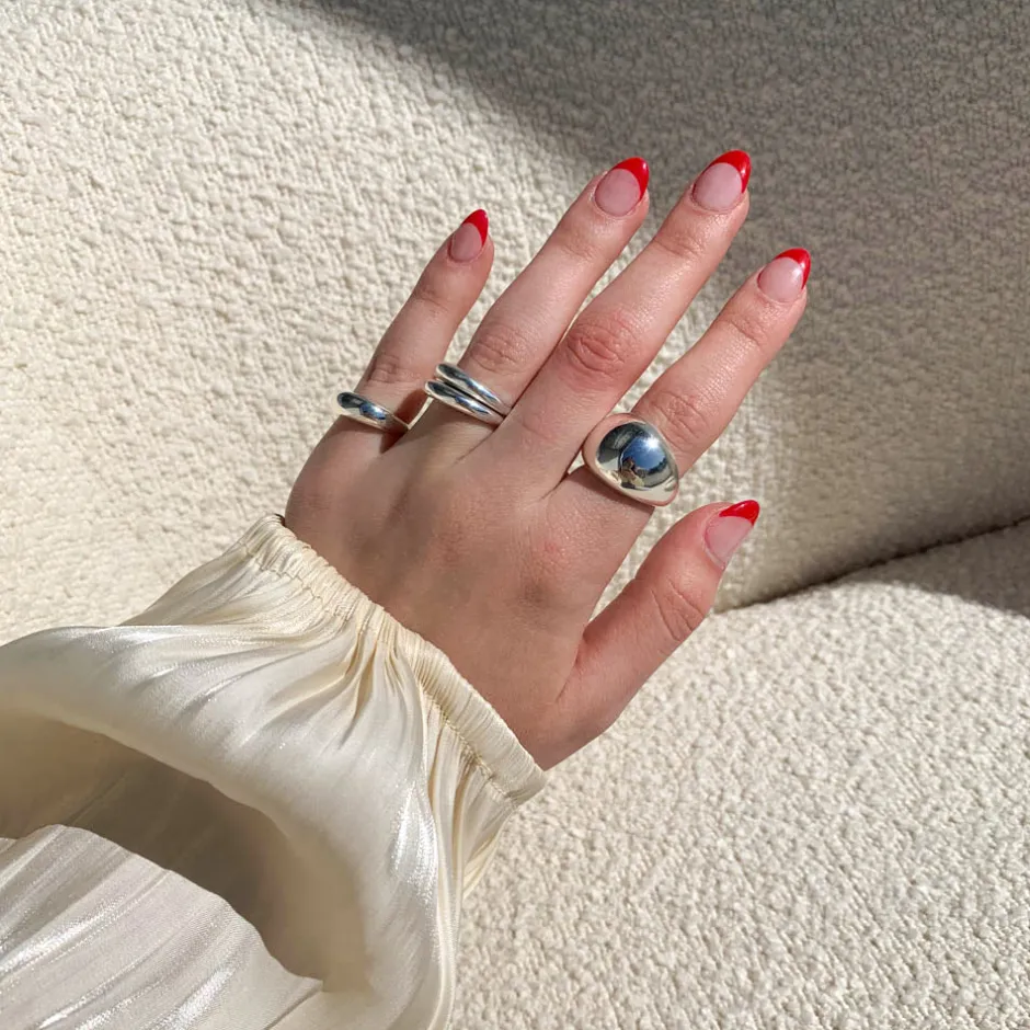 Hot Slim Curve Dome Ring in Silver Best Friend Gifts | 925 Sterling Silver