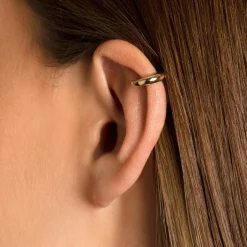 Clearance Slim Curve Single Ear Cuff in Gold Gifts For Him | 18k Fine Gold Plated