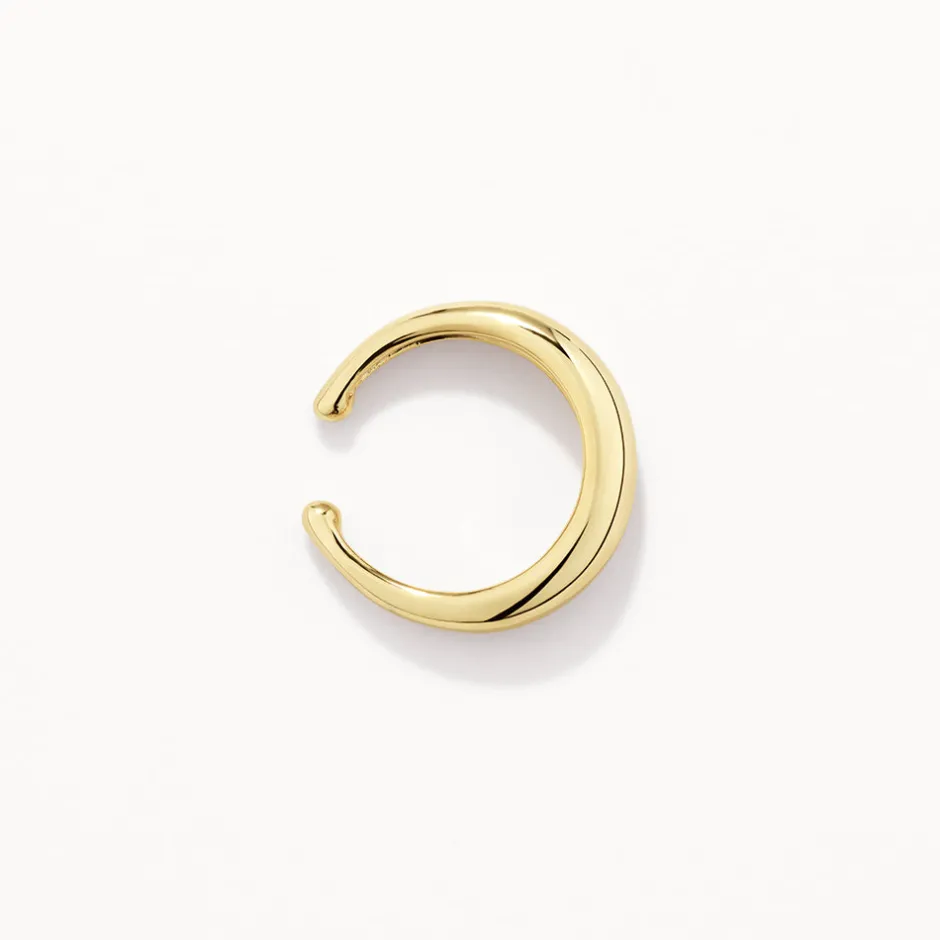 Clearance Slim Curve Single Ear Cuff in Gold Gifts For Him | 18k Fine Gold Plated