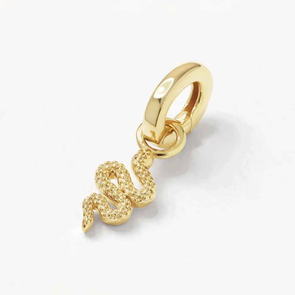 Fashion Snake Charm Pendant in Gold 18k Fine Gold Plated | Personalisation