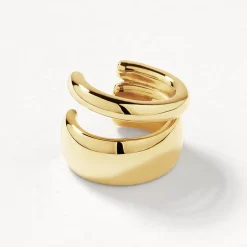 Sale Split Band Single Ear Cuff in Gold 18k Fine Gold Plated | Earrings