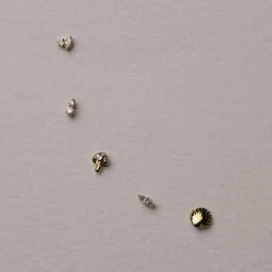 Discount Spotted Mushroom Helix Single Stud in 10k Gold Laboratory-grown Diamonds | Earrings
