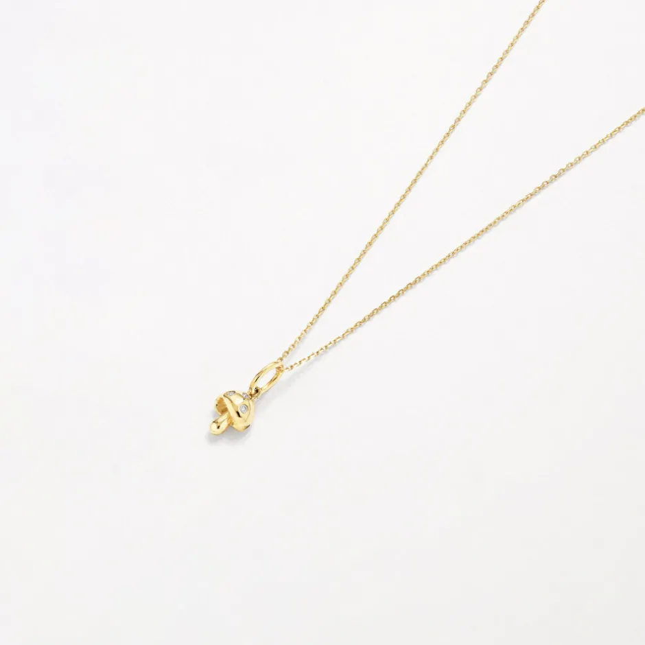 Outlet Spotted Mushroom Pendant Necklace in 10k Gold Laboratory-grown Diamonds | Necklaces & Pendants