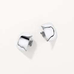 Hot Square Dome Stud Earrings in Silver 925 Sterling Silver | Earrings