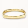 Fashion Square Edge Bangle in Gold Gifts For Him | 18k Fine Gold Plated
