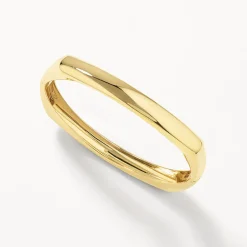 Fashion Square Edge Bangle in Gold Gifts For Him | 18k Fine Gold Plated