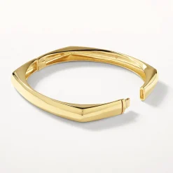 Fashion Square Edge Bangle in Gold Gifts For Him | 18k Fine Gold Plated