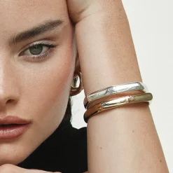 New Square Edge Bangle in Silver Gifts For Him | 925 Sterling Silver