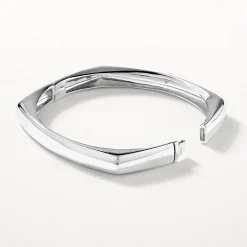 New Square Edge Bangle in Silver Gifts For Him | 925 Sterling Silver