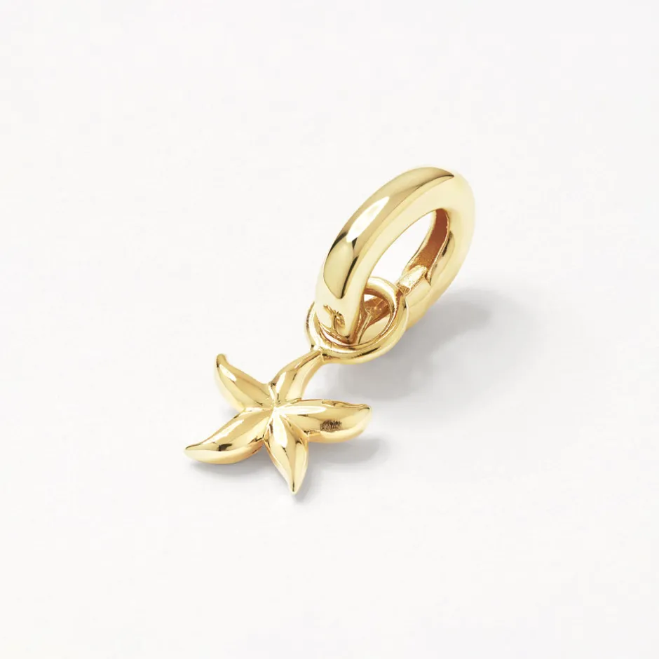 Fashion Starfish Charm Pendant in Gold Symbolic Jewellery | 18k Fine Gold Plated