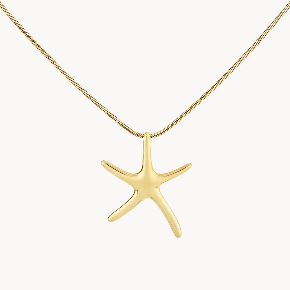 Discount Starfish Pendant Necklace in Gold Symbolic Jewellery | Necklaces & Pendants