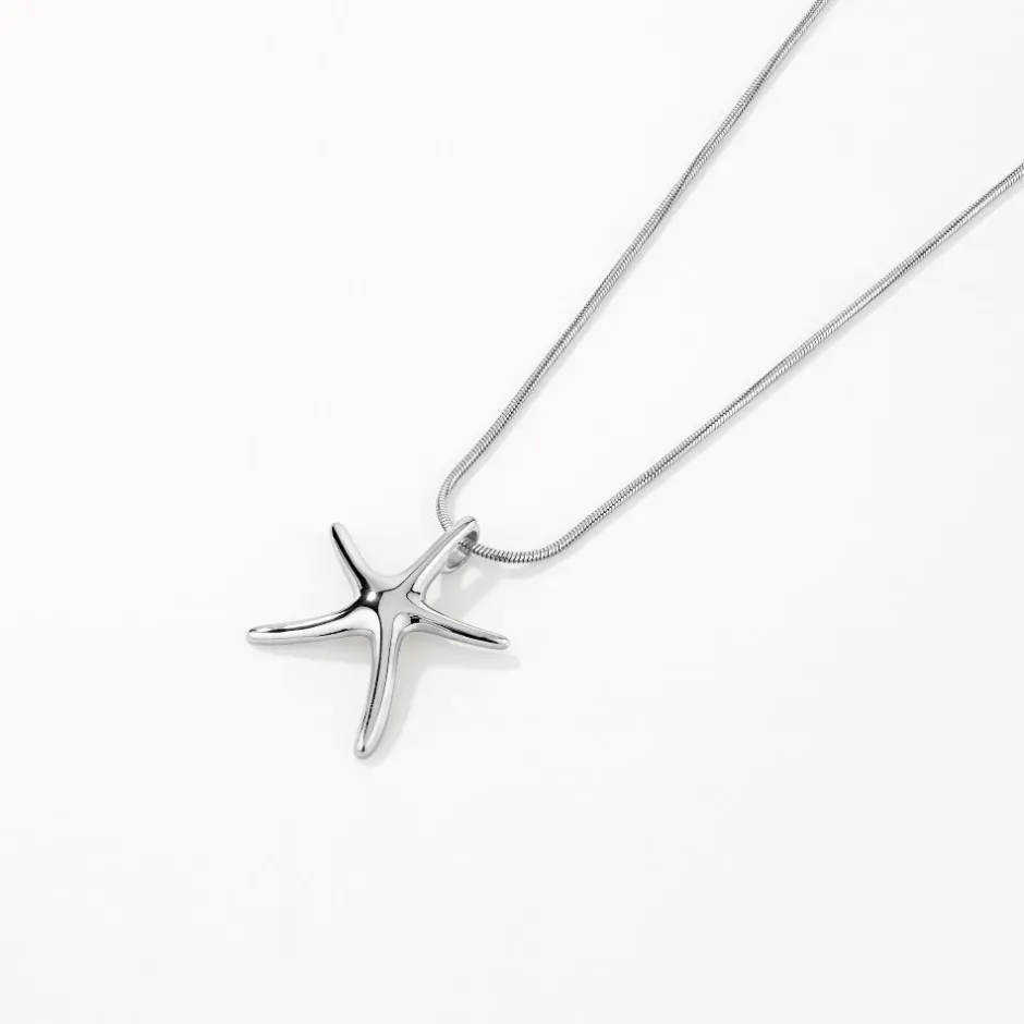 Hot Starfish Pendant Necklace in Silver Symbolic Jewellery | Under $150