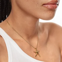 Discount Starfish Pendant Necklace in Gold Symbolic Jewellery | Necklaces & Pendants
