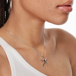 Hot Starfish Pendant Necklace in Silver Symbolic Jewellery | Under $150