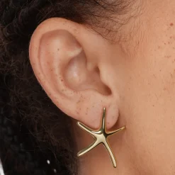Online Starfish Stud Earrings in Gold Symbolic Jewellery | 18k Fine Gold Plated
