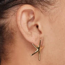 Online Starfish Stud Earrings in Gold Symbolic Jewellery | 18k Fine Gold Plated
