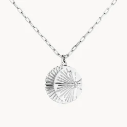 Sale Sun And Moon Pendant Necklace in Silver Gifts For Her | 925 Sterling Silver