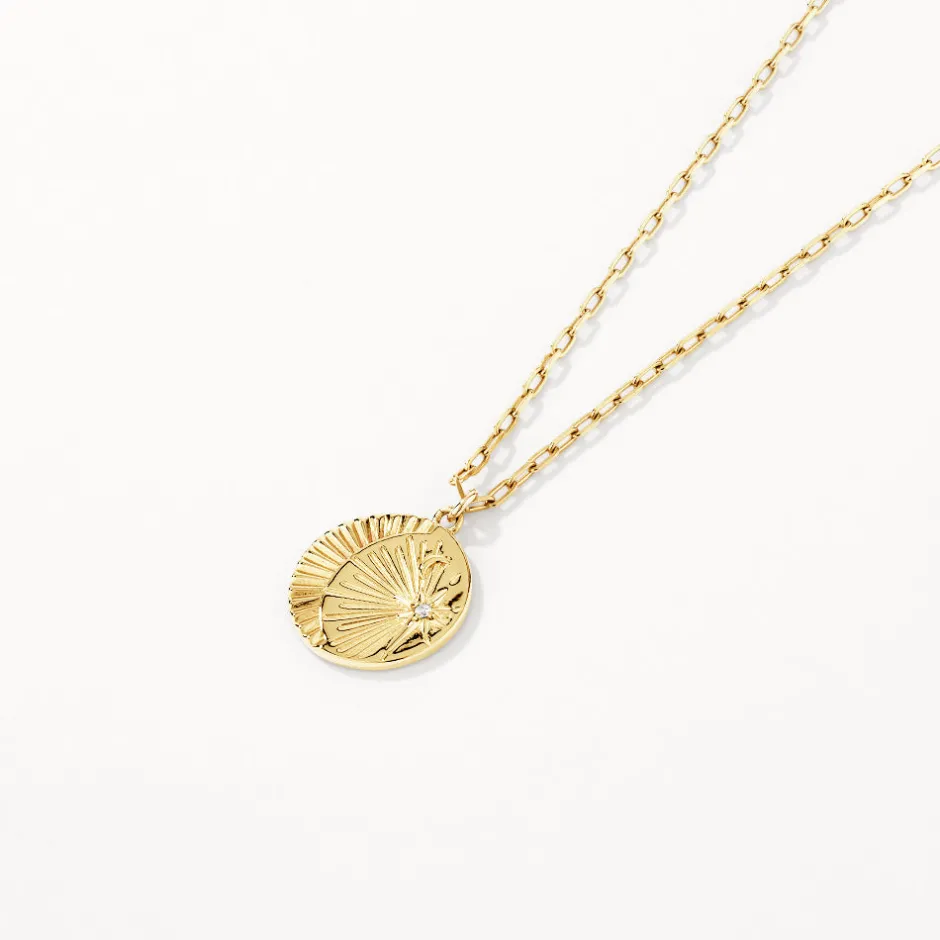 Clearance Sun And Moon Pendant Necklace in Gold Gifts For Her | 18k Fine Gold Plated