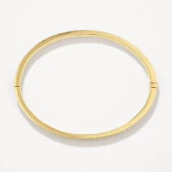 Online Textured Bangle in Gold Gifts For Him | 18k Fine Gold Plated