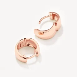 Fashion Thick Dome Huggies in Rose Gold Best Friend Gifts | Under $150