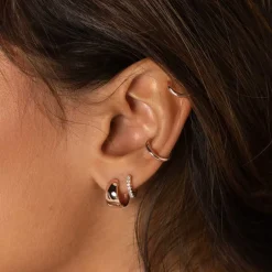 Fashion Thick Dome Huggies in Rose Gold Best Friend Gifts | Under $150