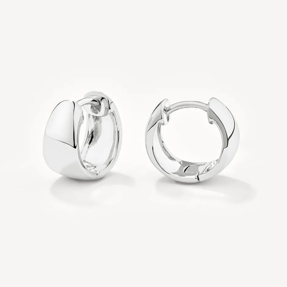 Best Thick Dome Huggies in Silver Best Friend Gifts | Under $150