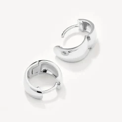 Best Thick Dome Huggies in Silver Best Friend Gifts | Under $150