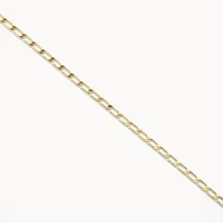 Best Thin Flat Curb Chain Necklace in Gold Gifts For Him | 18k Fine Gold Plated
